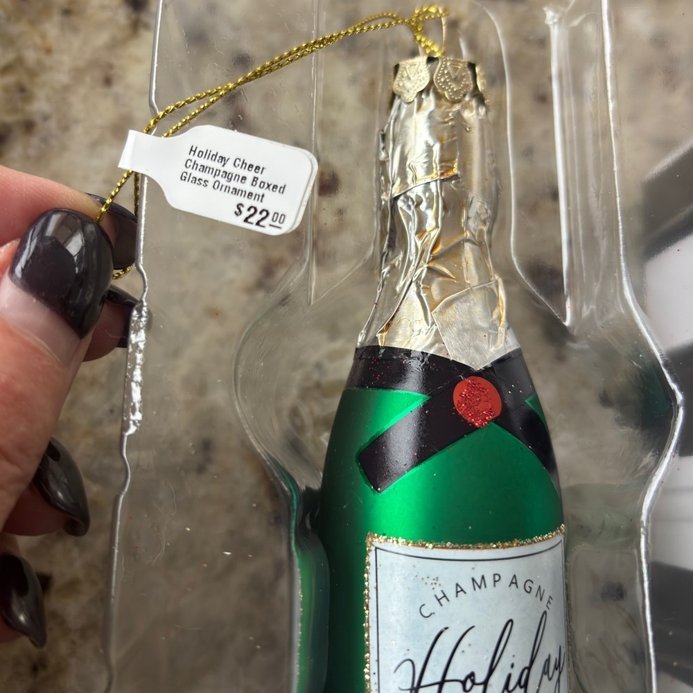 Oak Lane Holiday Cheer Champagne Ornament - Picture 5 of 5
